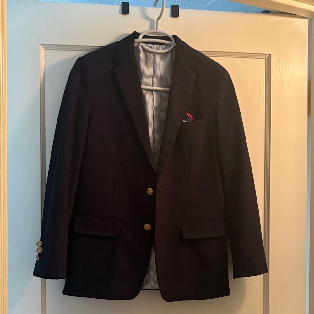 Izod Navy Blazer with Gold Accents
